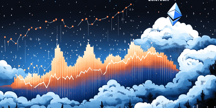 نمایی انتزاعی از پیش‌بینی قیمت اتریوم