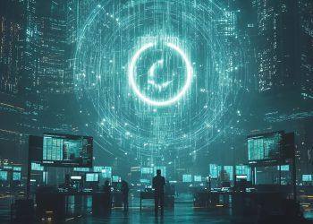 abstract representation of Coinbase's influence on the cryptocurrency landscape