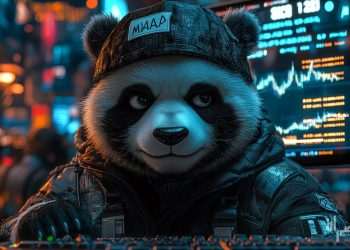 sad panda watching bearish chart