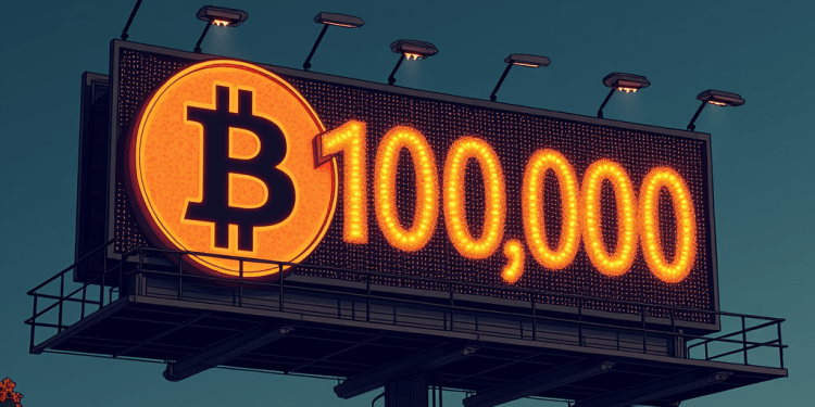 قیمت بیت‌کوین به رکورد تاریخی ۱۰۰٬۰۰۰ دلار رسید