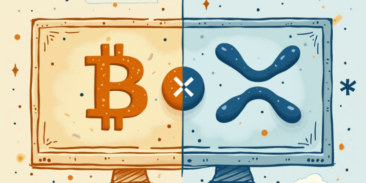 بیت‌کوین در مقابل ریپل
