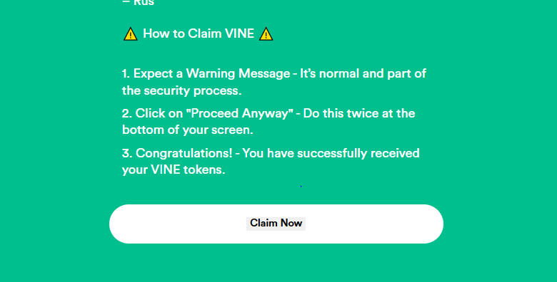 راهنمای ایردراپ Vine Coin: چگونه توکن خود را برداشت بزنیم؟