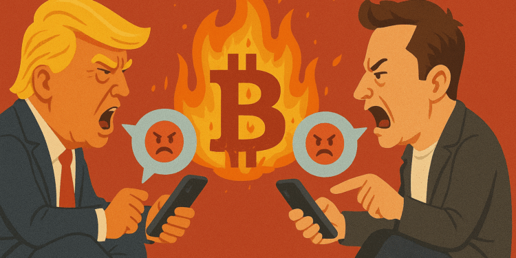 نبرد تایتانها: چگونه جنگ ترامپ و ماسک، بیتکوین را به لبه پرتگاه برد؟