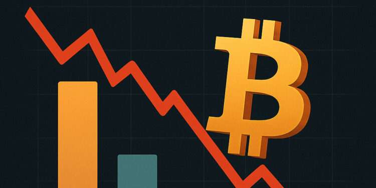 کاهش سریع قیمت بیتکوین بهدلیل حجم بالای پوزیشنهای لانگ