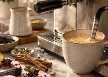چای ماسالا با دستگاه اسپرسو