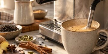 چای ماسالا با دستگاه اسپرسو